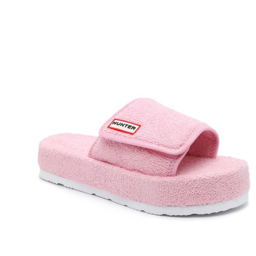 🔥Hunter Women's Terry Toweling Beach Platform Adjustable Slide